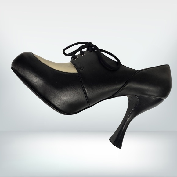 Sam Edelman Black,Cream Heeled Oxfords 8 1/2 NWT - Picture 3 of 7